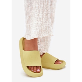 Naisten kevyiden vaahtotossut paksulla kalkipohjaisella pohjalla vihreä 1