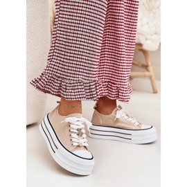 Naisten lenkkarit laiturilla Golden Pins Beige kanssa 2