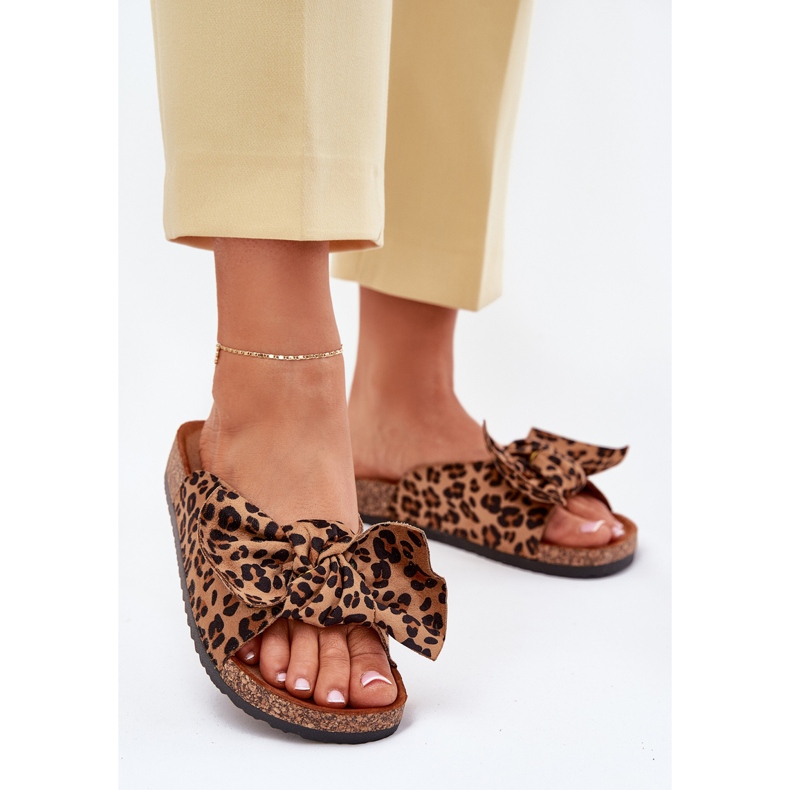 Naisten flip flops korkin pohjalla keulakulholla ruskea 2