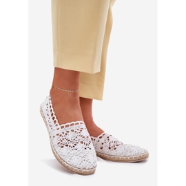 Naisten pitsi valkoinen espadrilles 1