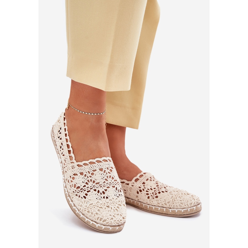 Beige pitsi pitsi espadrilles 1