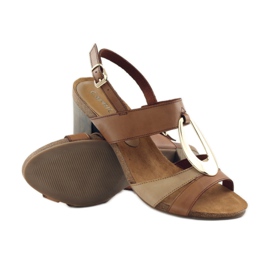 Caprice sandaalit naisten kengät koristeella 28307 ruskea keltainen 3