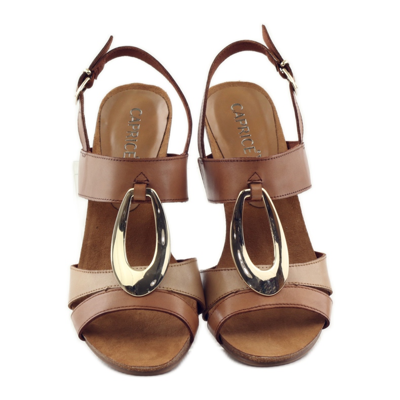 Caprice sandaalit naisten kengät koristeella 28307 ruskea keltainen 4