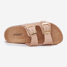 EVento Naisten flip flops ekologisen mokkanan kultaisen beige -soljella 2