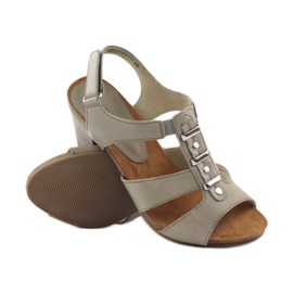 Caprice sandaalit naisten kengät tarranauhalla 28309 ruskea monivärinen 3