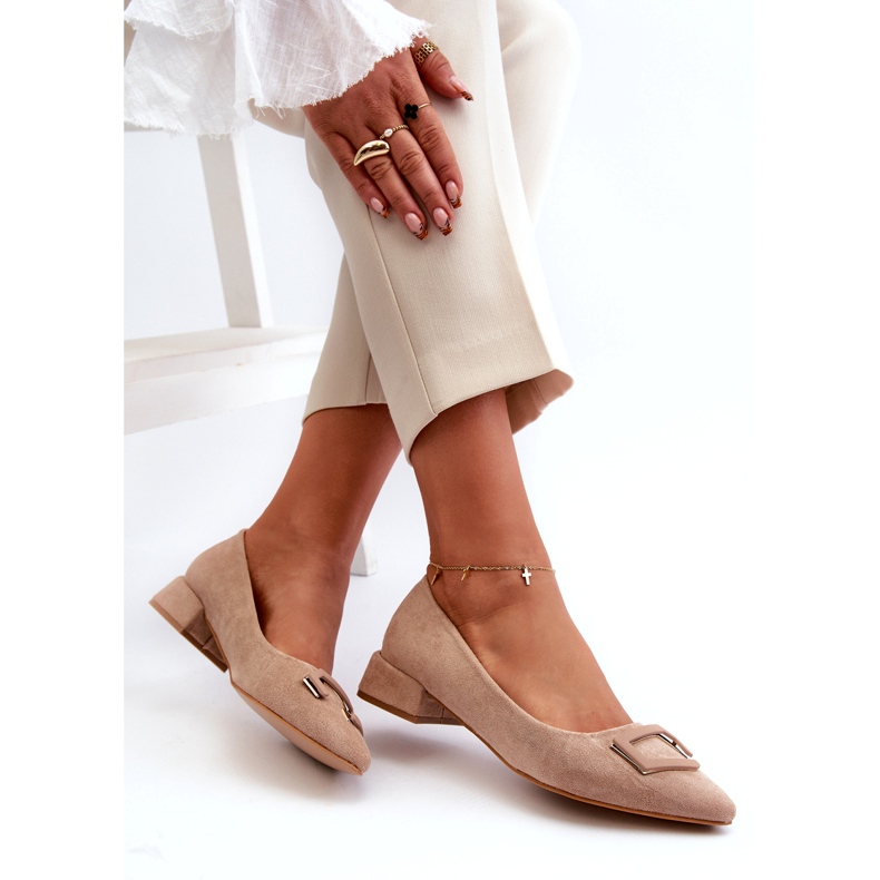 S.Barski Naisten pumput ekologisella koristeella S. Barski KV27-034 beige 4