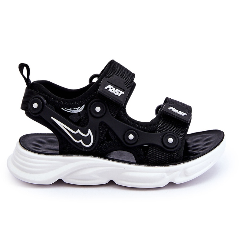 Tobias Boys Velcro sandaalit mustavalkoinen 3