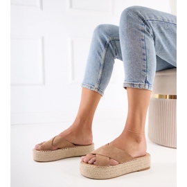 Ruskea espadrilles raidoilla laiturilla 5