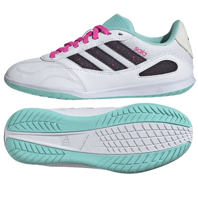 Adidas Super Sala III JR5400 -jalkapallokengissä valkoinen 1