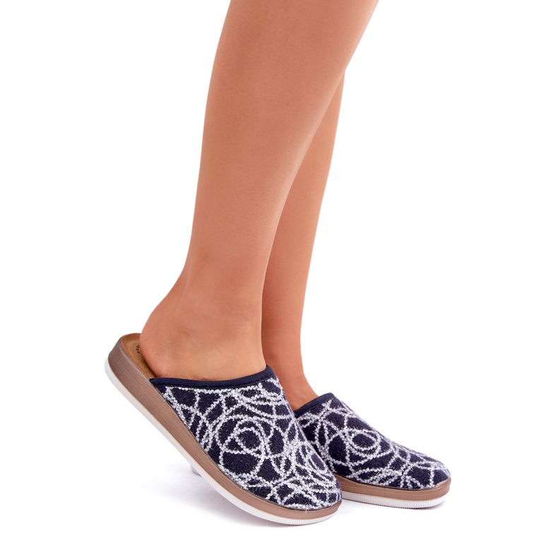 Kiiltävät naisten tossut Inblu CT000028 tummansininen 1