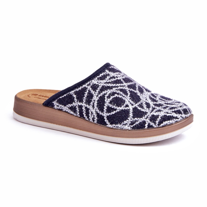 Kiiltävät naisten tossut Inblu CT000028 tummansininen 4