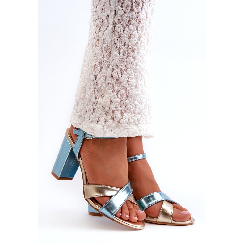 Seastar Eco-nahkasandaalit, sininen ja kultainen Abilica 1