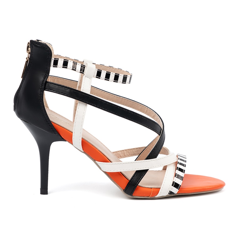 Shelvt Sandaalit korkealla ja valkoisella hihnalla monivärinen 2