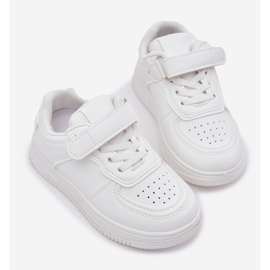 Lasten urheilukengät, joissa on ekologinen nahka valkoinen 2