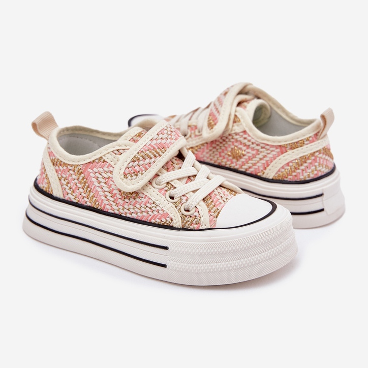 Tyttöjen vaaleanpunaiset tarranauhat vaaleanpunainen 2