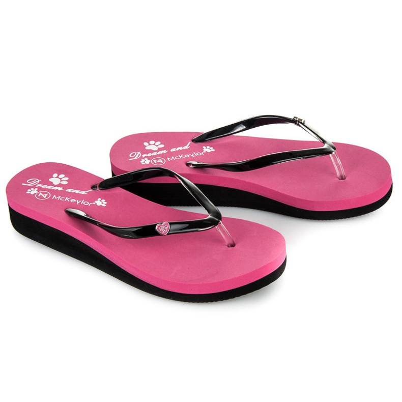 Mckeylor Vaaleanpunaiset kiilatossut vaaleanpunainen 1