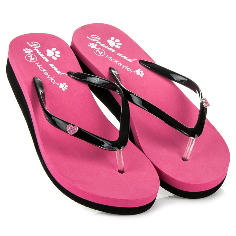 Mckeylor Vaaleanpunaiset kiilatossut vaaleanpunainen 2