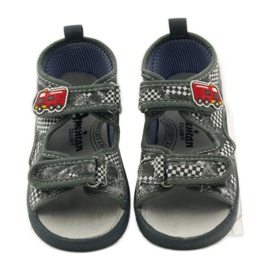 American Club Amerikkalaiset nahkaiset pohjalliset sandaalit harmaa valkoinen 4