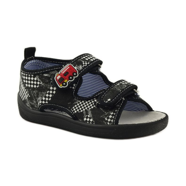 American Club Amerikkalaiset nahkaiset pohjalliset sandaalit valkoinen musta 1