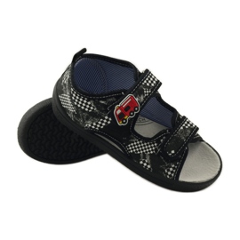 American Club Amerikkalaiset nahkaiset pohjalliset sandaalit valkoinen musta 3