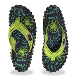 Flip-flops Gumbies Islander Flip-Flops Lime Hibiscus gu-fffisl148 vihreä 5