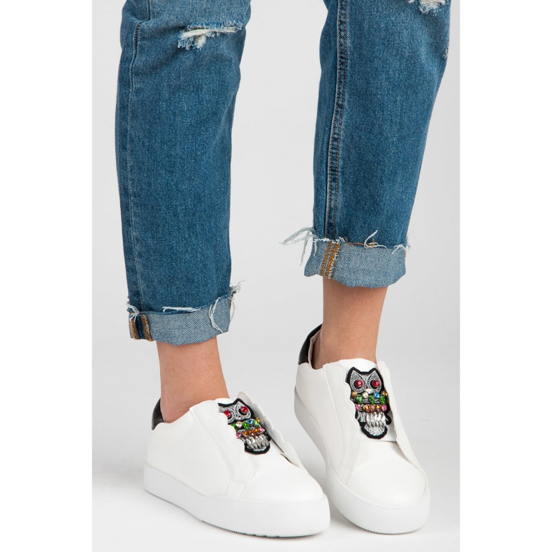 Vices Slip-on lenkkarit pöllöillä valkoinen 1