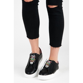 Vices Slip-on lenkkarit pöllöillä musta 1