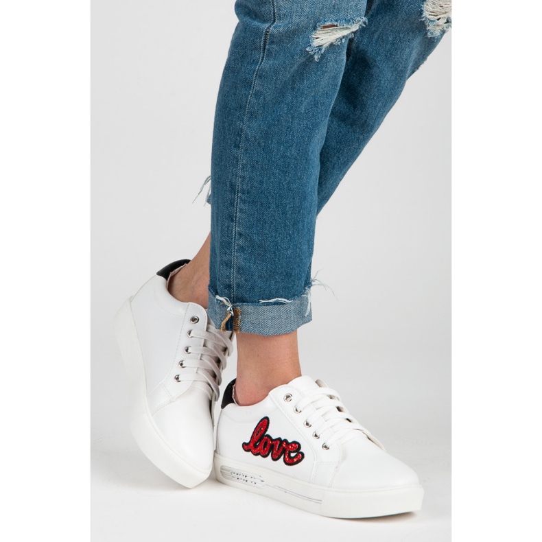 Vices Love Lace-Up tennarit valkoinen punainen 2