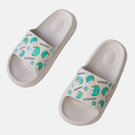 Harmaa lasten flip flops painetulla 1