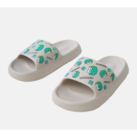 Harmaa lasten flip flops painetulla 2