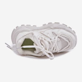 Valkoisten lasten lenkkarit urheilukengät valkoinen 2