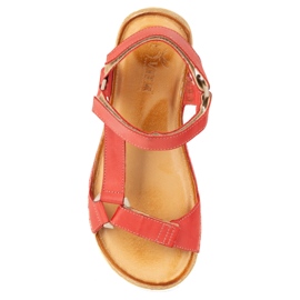 Olivier Naisten sandaalit Paljain jaloin ystävällinen Kallia Leather Red 0782W punainen 8
