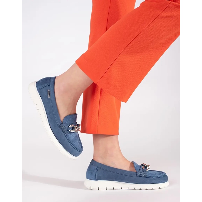 Goodin Mokkanahkaiset leivänpäivät ketjulla sininen 2