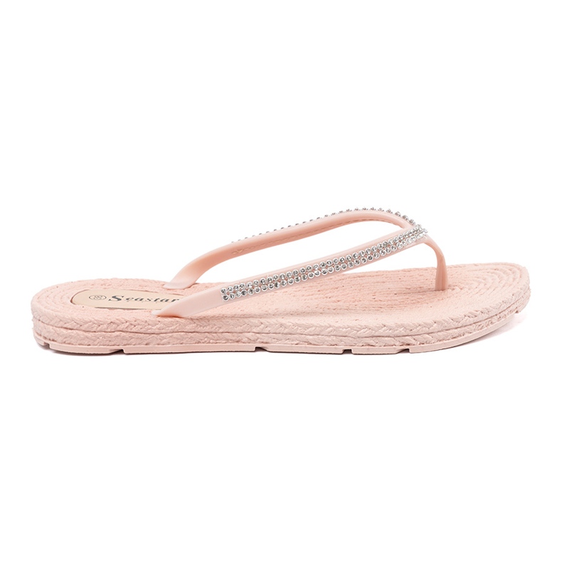 Seastar Vaaleanpunainen flip -flops zirkonilla 2