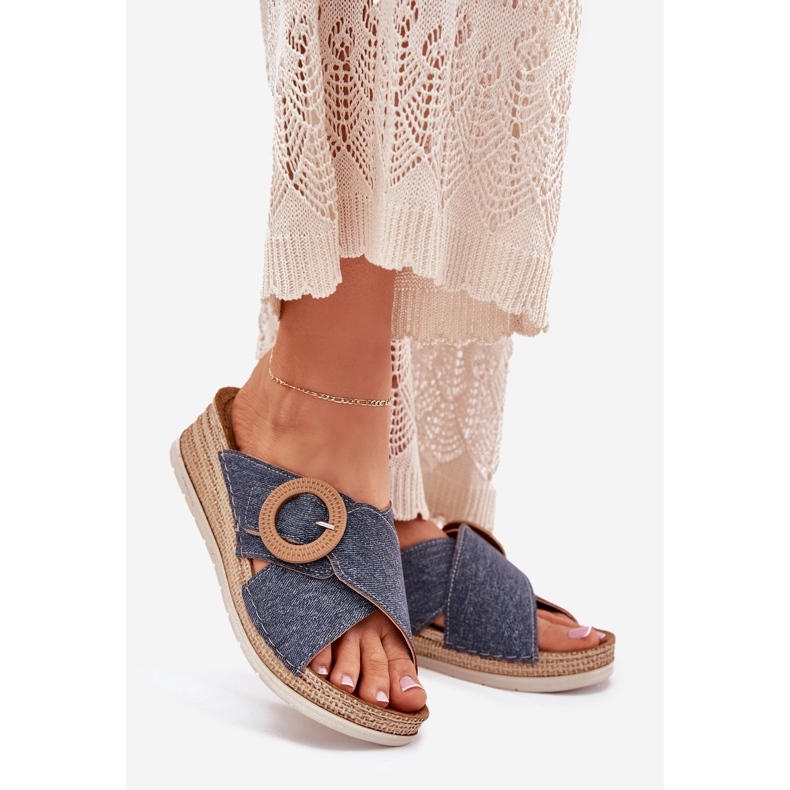 Naisten kiilat koristeellisella inblu rv000012 sinisellä solki -sinisellä sininen 1