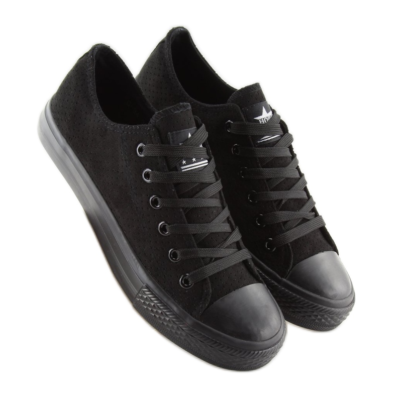 Naisten mustat mokkanahkaiset tennarit G-94 mustat 1