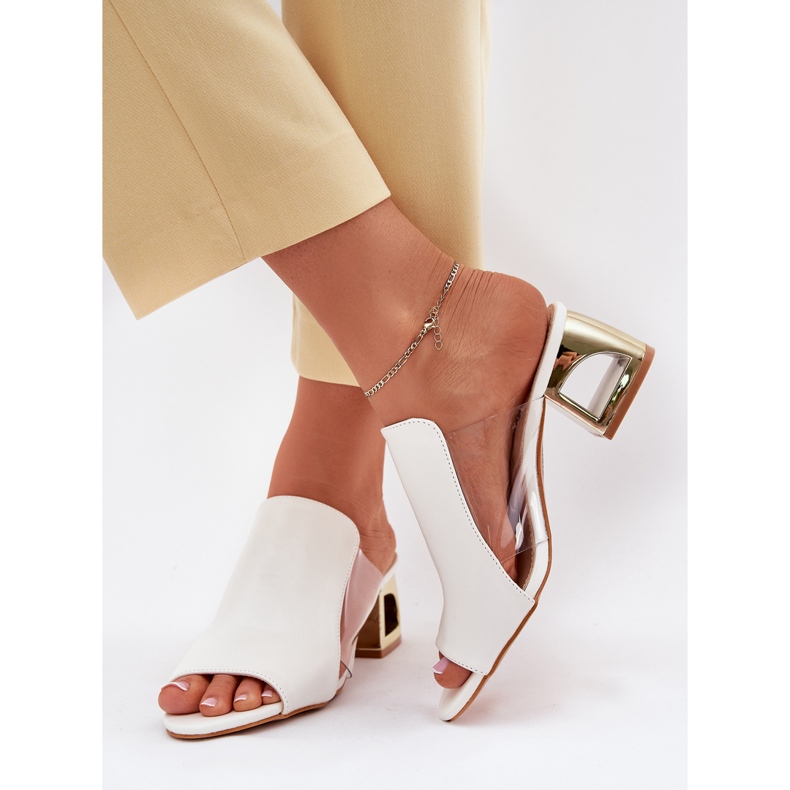 Naisten flip flops postitse valkoinen 2