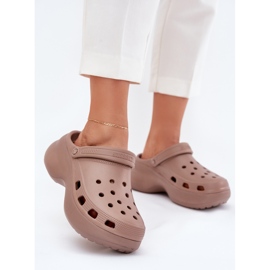 Naisten vaahtoläppärahat massiivisessa pohjassa Big Star RR274A121 Dark Beige 2