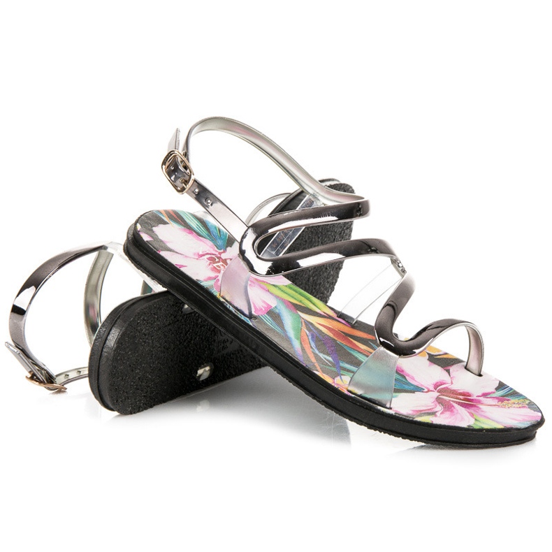 Vinceza Soljella kiinnitetyt sandaalit harmaa 2