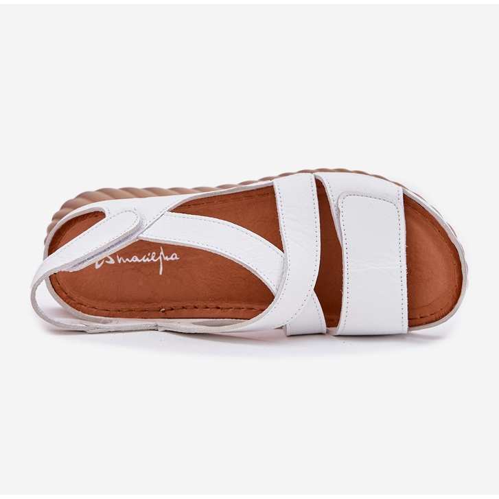 Naisten nahka sandaalit Maciejka L6848-11 valkoinen 2