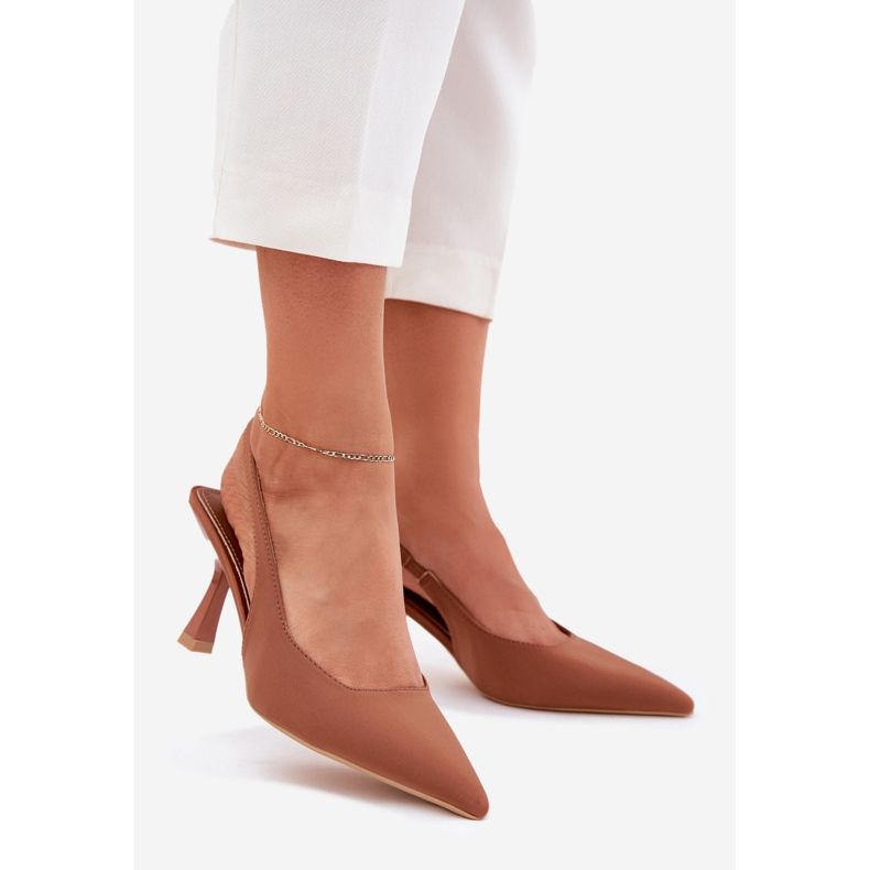 Naisten sandaalit kamelin tapilla ruskea 1