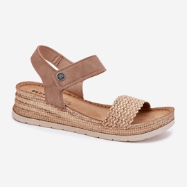 Naisten sandaalit Inblu RV000014 -kiilassa beige 4