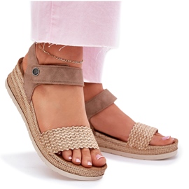 Naisten sandaalit Inblu RV000014 -kiilassa beige 8