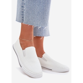 Silkaiset ekologiset nahkaiset naisten lenkkarit lenkkarit kirjoituksella valkoinen 1