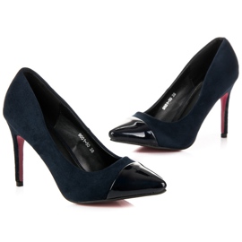 Erynn Tummansiniset mokkanahkaiset korkkarit sininen 1