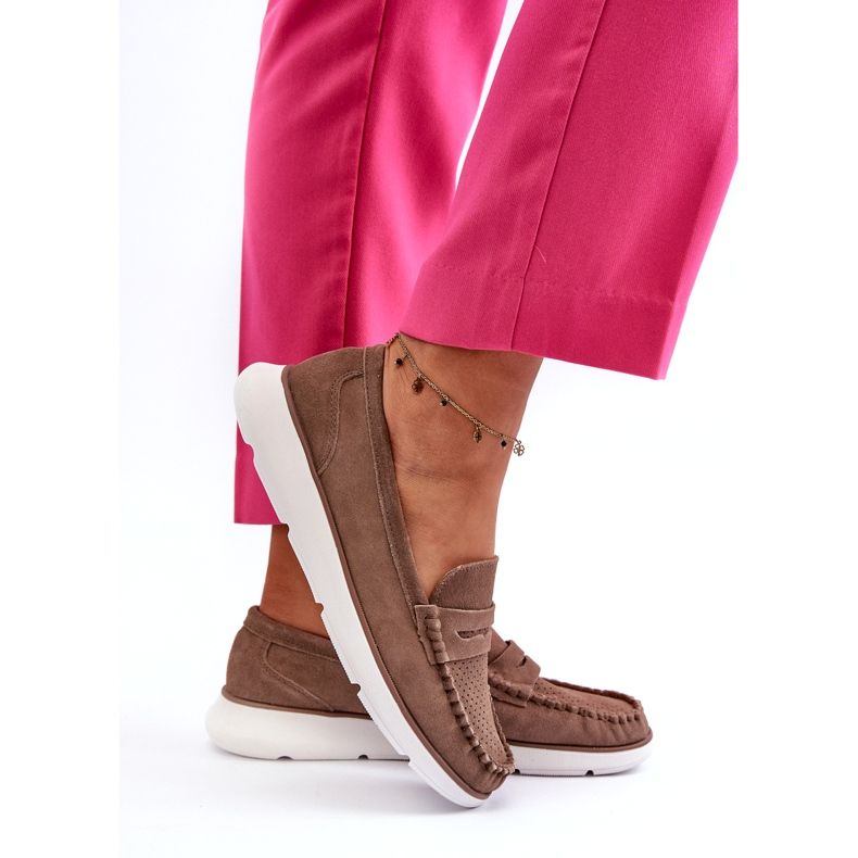 Naisten mokkanan leveydet Sergio Leone SP012 -alustalla Light Beige 3