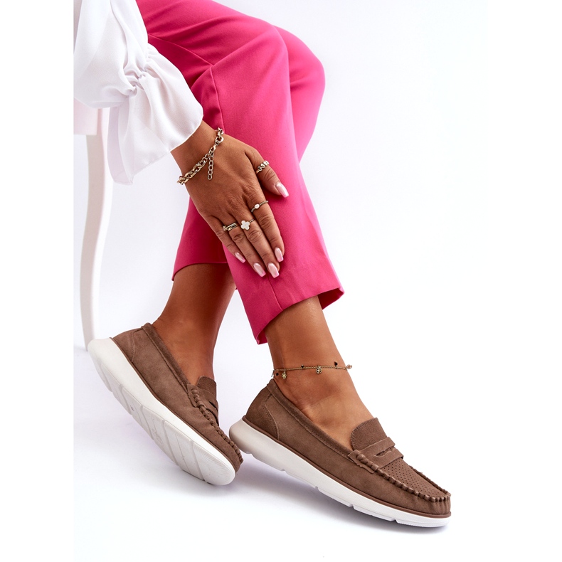 Naisten mokkanan leveydet Sergio Leone SP012 -alustalla Light Beige 4