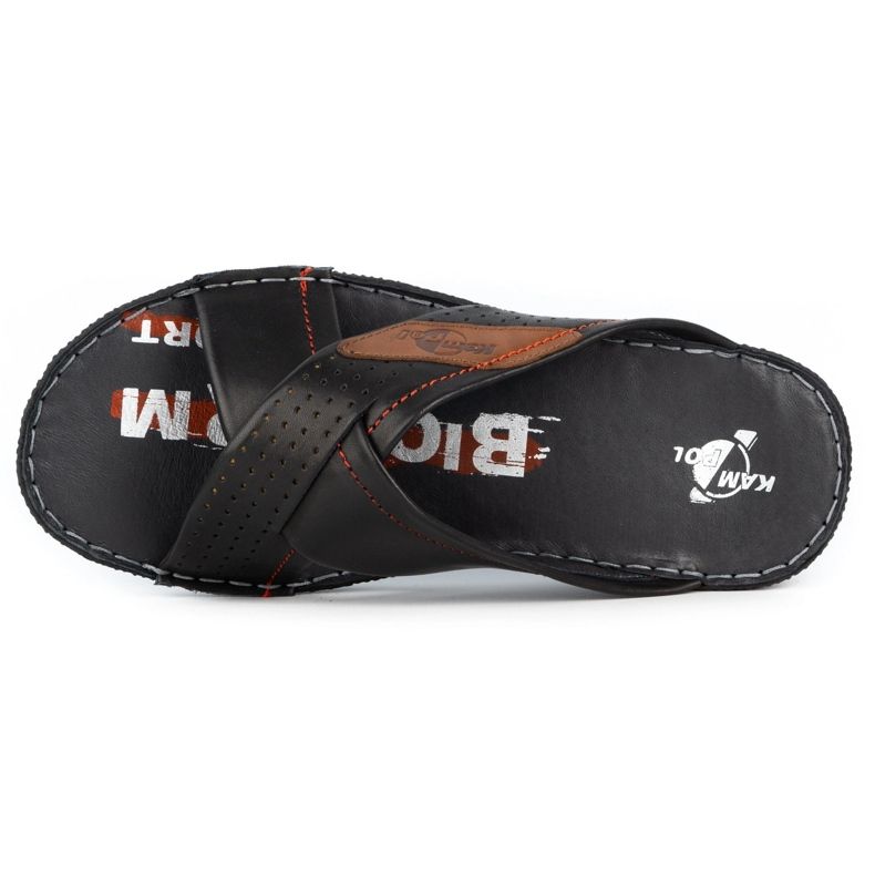 Kampol Miesten nahkaiset tossut 216KAM musta 6