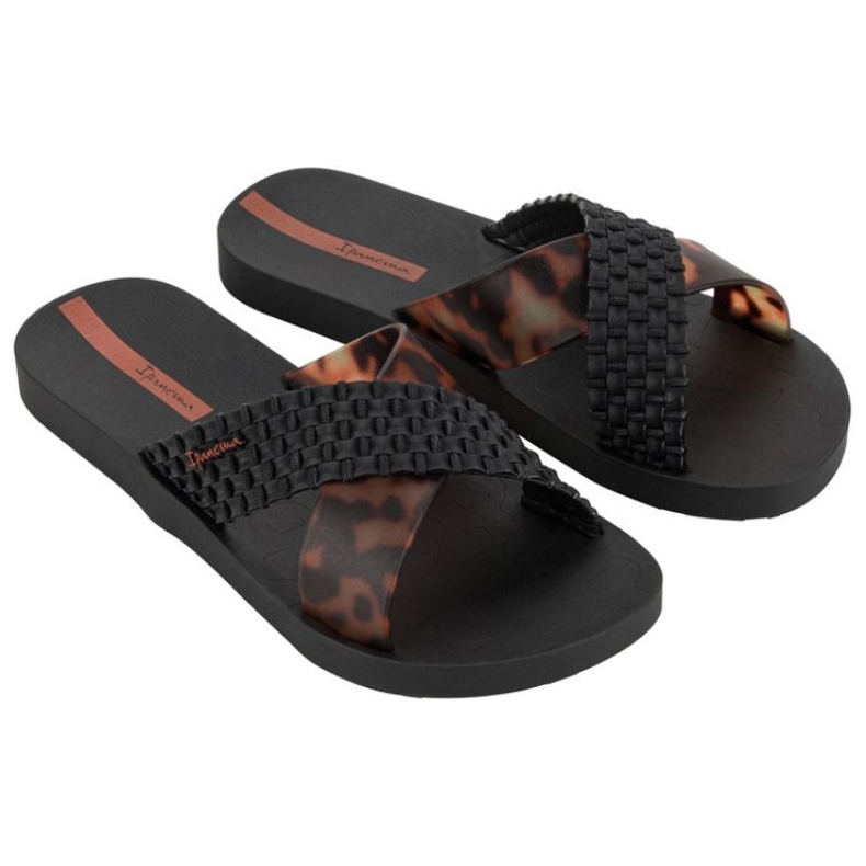 Ipanema Slide 27214 BC402 Musta Leopard Flip -Flops 1