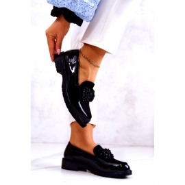 S.Barski Naisten lakattu lafefer -mokkasiinit mustat 3